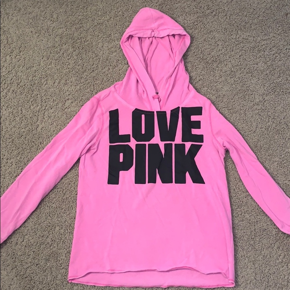 vs pink long sleeve hoodie